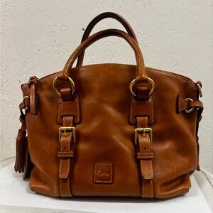 Dooney & Bourke Red Interior Leather-Trim Tote